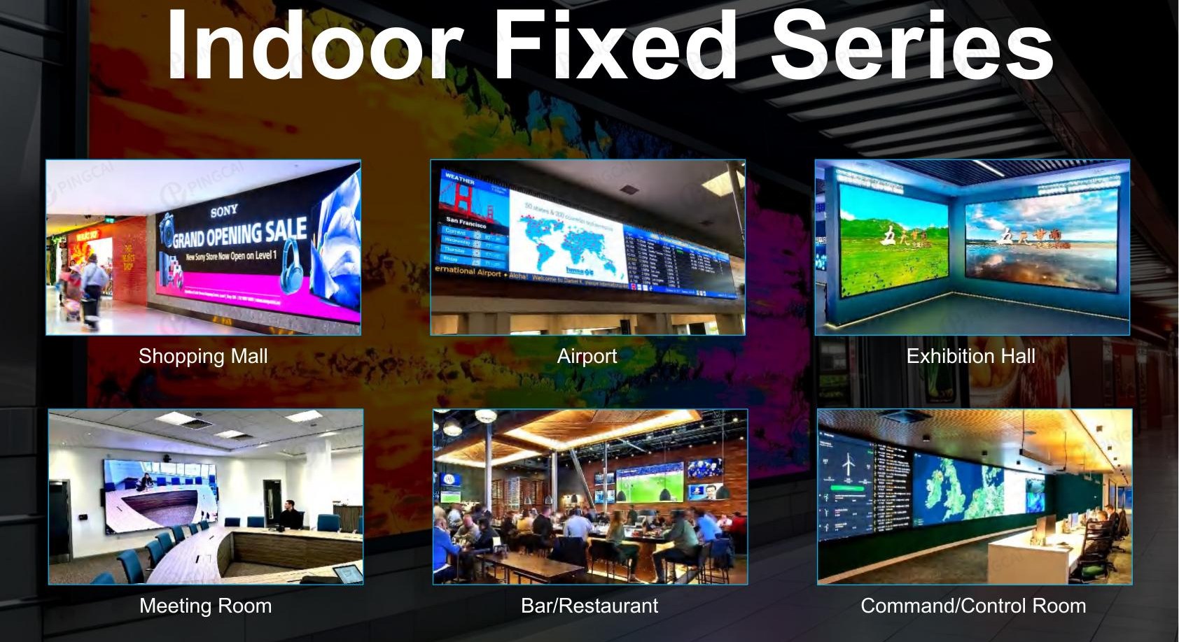 Indoor LED video zidovi - primjena